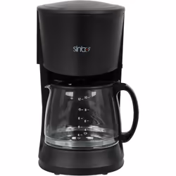 Cafetière à filtre - Puissance 800W - 10 Tasses - Verseuse en verre 1.21L - Système anti-gouttes - réservoir d'eau avec repèr ...