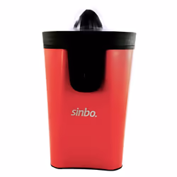 Sinbo SJ-3145, Presse-agrumes, Noir, Rouge, Transparent, Plastique, 25 W