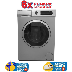 Machine à laver Frontale SCHNEIDER avec Afficheur 8 KG / Silver