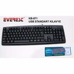Everest Standard clavier USB QWERTY Noir