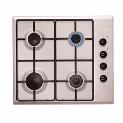 Plaque de cuisson SEG H6400Q - 4x Feux - Couleur Inox - Type de plaque : Gaz - Largeur: 60CM - Flamme stabilisée - Allumage A ...