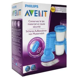 Avent 10 Pots de Conservation de Lait Maternel SCF618/10