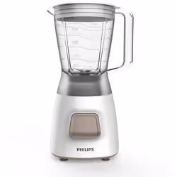 Philips Daily Collection Blender HR2056/00, Mélangeur de table, 1,25 L, Fonction d'impulsion, Pileur de glace, 450 W, Blanc