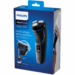 Philips Norelco Shaver 3100 S3122/51 rasoir pour homme Rasoir rotatif Tondeuse Noir, Gris