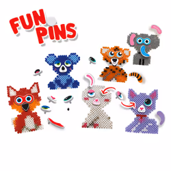 SES Creative Beedz Perles à repasser - Animaux FunPins