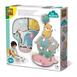SES Creative Tiny Talents Animaux en bois à équilibrer et empiler