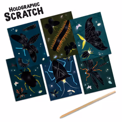 SES Creative Dessins holographiques à gratter - Insectes