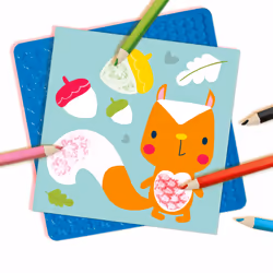 SES Creative Frottage art