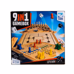 Clown Games Boîte de jeu 9-en-1 en bois - Vue supplémentaire 4