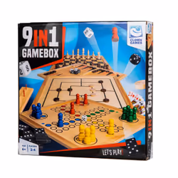 Clown Games Boîte de jeu 9-en-1 en bois - Vue supplémentaire 5