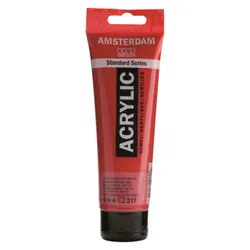 AMSTERDAM Peinture acrylique 120ml 17093172 transp.rouge m.