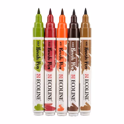 Talens 11509904 marqueur 5 pièce(s) Marron, Vert, Orange, Rouge - Vue supplémentaire 2