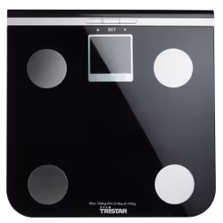 Tristar WG-2424 Pèse-personne, Pèse-personne électronique, 150 kg, 100 g, Noir, kg/lb, Carré