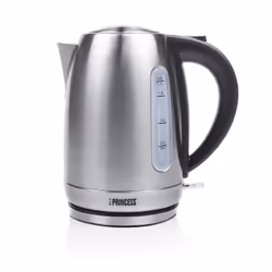 Princess 236018 Bouilloire inox, 1,7 L, 2200 W, Acier inoxydable, Acier inoxydable, Indicateur de niveau d'eau, Arrêt de sécu ...
