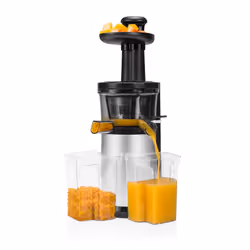 Tristar SC-2303 Extracteur de jus, Centrifugeuse lente, Noir, Acier inoxydable, 55 tr/min, Tarière vertical, Chine, Souple/du ...