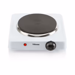 Tristar KP-6185 Plaque chauffante, Blanc, Comptoir, Plaque scellée, Acier inoxydable, 1 zone(s), 1 zone(s)