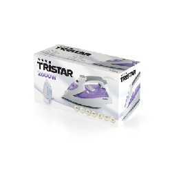 Tristar ST-8234 fer à repasser Fer à repasser à sec ou à vapeur Semelle en acier inoxydable 2600 W Violet, Blanc