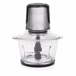 Princess 01.221052.01.001 Mini-hachoir - Duo XL, 1,5 L, Chine, Noir, Acier inoxydable, Transparent, Verre, Acier inoxydable,  ...