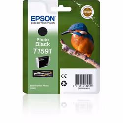 Epson Cartouche "Martin-pêcheur" - Encre UltraChrome Hi-Gloss2 Noir Photo, Original, Encre à colorant, Photo noire, Epson, -  ...