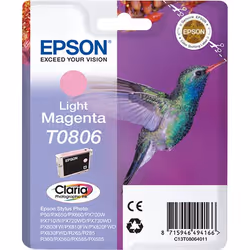Epson Hummingbird Cartouche "Colibri" - Encre Claria Mc, Original, Encre à pigments, Magenta clair, Epson, - Epson Stylus Pho ...