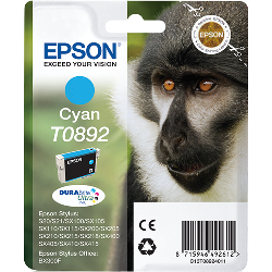 Epson Monkey Cartouche "Singe" - Encre DURABrite Ultra C (C13T08924011)
