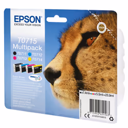 Epson Multipack "Guépard" (T0715) - Encres DURABrite Ultra N, C, M, J (C13T07154012) - Vue supplémentaire 2