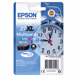 Epson Alarm clock Multipack "Réveil" 27XL - Encre DURABrite Ultra C,M,J, Rendement élevé (XL), Encre à pigments, 10,4 ml, 110 ...