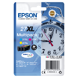 Epson Alarm clock Multipack "Réveil" 27XL - Encre DURABrite Ultra C,M,J (C13T27154012)