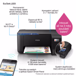 Imprimante Epson EcoTank L3251 Multifonction 3en1 à Réservoir Intégré Couleur A4 Wifi - Vue supplémentaire 17