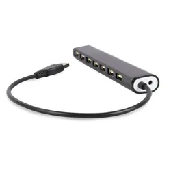 Gembird UHB-U2P7-04 hub & concentrateur USB 2.0 Noir