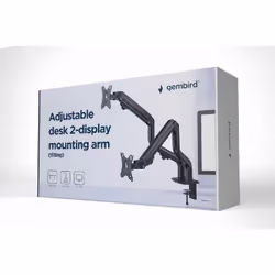 Gembird MA-DA2-02 support d'écran plat pour bureau 81,3 cm (32") Noir - Vue supplémentaire 2