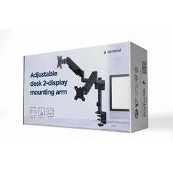 Gembird MA-DA2P-01 support d'écran plat pour bureau 81,3 cm (32") Noir