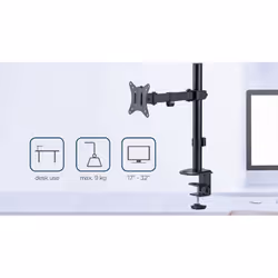 Gembird MA-D1-03 support d'écran plat pour bureau 81,3 cm (32") Noir - Vue supplémentaire 8