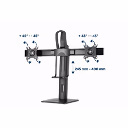 Gembird MS-D2-01 support d'écran plat pour bureau 68,6 cm (27") Noir - Vue supplémentaire 8