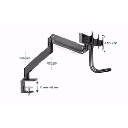 Gembird MA-DA3-03 support d'écran plat pour bureau 68,6 cm (27") Noir - Vue supplémentaire 12