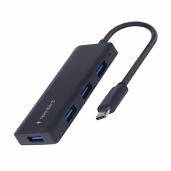 Gembird UHB-CM-U3P4-02 station d'accueil Avec fil USB 3.2 Gen 1 (3.1 Gen 1) Type-C Noir - Vue supplémentaire 2