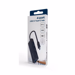 Gembird UHB-CM-U3P4-02 station d'accueil Avec fil USB 3.2 Gen 1 (3.1 Gen 1) Type-C Noir - Vue supplémentaire 3