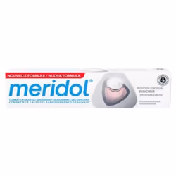 Meridol Dentifrice Protection Gencives & Blancheur 75 ml est un dentifrice qui combat la cause du saignement occasionnel et d ...