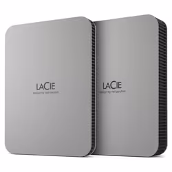 LaCie Mobile Drive (2022), 1 To, 2.5", 3.2 Gen 1 (3.1 Gen 1), Argent