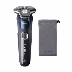 Philips SHAVER Series 5000 S5885/10, Rasoir rotatif, Boutons, Noir, Bleu, LED, Batterie/USB, Lithium-Ion (Li-Ion)