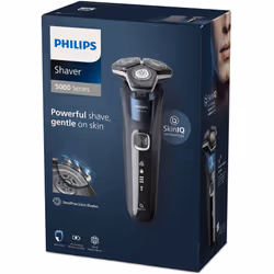 Philips SHAVER Series 5000 S5885/10 rasoir pour homme Rasoir rotatif Tondeuse Noir, Bleu