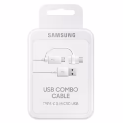 Samsung EP-DG930, 1,5 m, USB A, USB C/Micro-USB B, 2.0/3.2 Gen 1 (3.1 Gen 1), Mâle/Mâle, Blanc