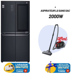 Réfrigérateur multi-portes No Frost LG 458L / Noir