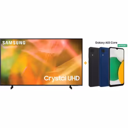 TV Samsung 65" UHD 4k Série 8 AU8000 2021 - Wifi - Résolution 3840 x 2160p - Écran Crystal - 2x USB - 3x HDMI - 1x RJ45 - Blu ...