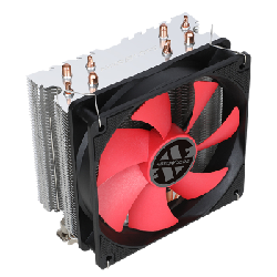 ABKONCORE T401 système de refroidissement d’ordinateur Processeur Refroidisseur 12 cm Noir, Rouge, Argent