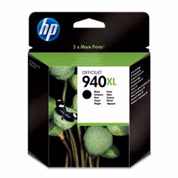 HP 940XL High Yield Black Original Ink Cartridge, Rendement élevé (XL), Encre à pigments, 2200 pages, 1 pièce(s)