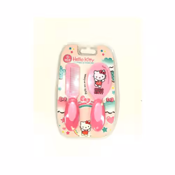 Brossez ou peignez les cheveux de votre bébé en toute sécurité en utilisant ce set de brosse et peigne spécialement conçu pou ...