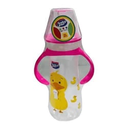 BABY PUR BIBERON STANDARD AVEC COUVERCLE TORSADE & ANSES 250ML ROSE 72010
