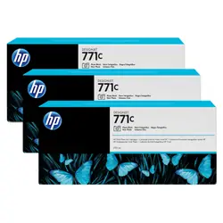 HP 771C pack de 3 cartouches d'encre DesignJet noir photo, 775 ml (B6Y37A)