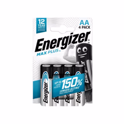 Piles Alcalines ENERGIZER Max Plus - Nombre de Piles: 4 Piles - Format de Pile: AA - Tension: 1.5 V - Idéal pour alimenter av ...